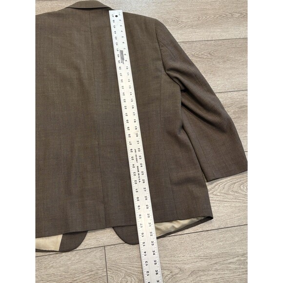 Lauren Ralph Lauren Blazer Suit Jacket 100%  Wool 44R Brown Beige - Picture 6 of 8